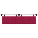 vidaXL Tête de lit suspendue Bordeaux Velours