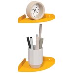vidaXL Étagère flottante 2 Pièces Jaune moutarde 15 x 15 x 2 cm