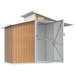 vidaXL Abri de jardin Marron 270x130x208 5 cm Acier galvanisé