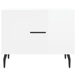 vidaXL Tables basses 2 Pièces blanc brillant 50x50x40cm bois d'ingénierie