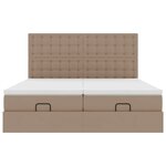 vidaXL Lit ottoman avec matelas & LED Cappuccino 180x200cm similicuir