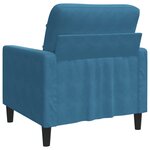 vidaXL Fauteuil Bleu 60 cm Velours
