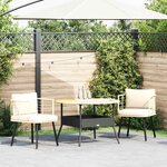 vidaXL Chaises de jardin lot de 2 avec coussins naturel résine tressée