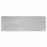 vidaXL Tapis en Peau de Mouton Synthétique Gris 80 x 250 cm Polyester