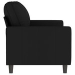 vidaXL Canapé à 2 places Noir 140 cm Velours