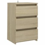 vidaXL Table de chevet Chêne sonoma 40x35x62 5 cm bois d'ingénierie