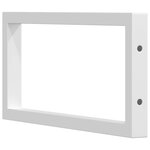 vidaXL Supports d'étagères pour lavabo 2 Pièces blanc rectangulaire acier