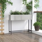 Jardinier surélevé vidaXL 100x26x82 cm en Acier Inoxydable