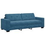 Canapé 3 places vidaXL bleu 180 cm en velours