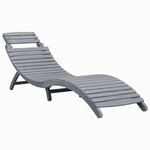 vidaXL Chaise longue Délavage gris Bois d'acacia solide