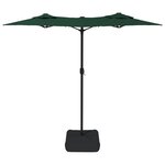 vidaXL Parasol de jardin à double tête vert 316x145 cm