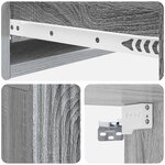 vidaXL Table d'appoint murale Sonoma gris 59 x 34 5 x 17 cm