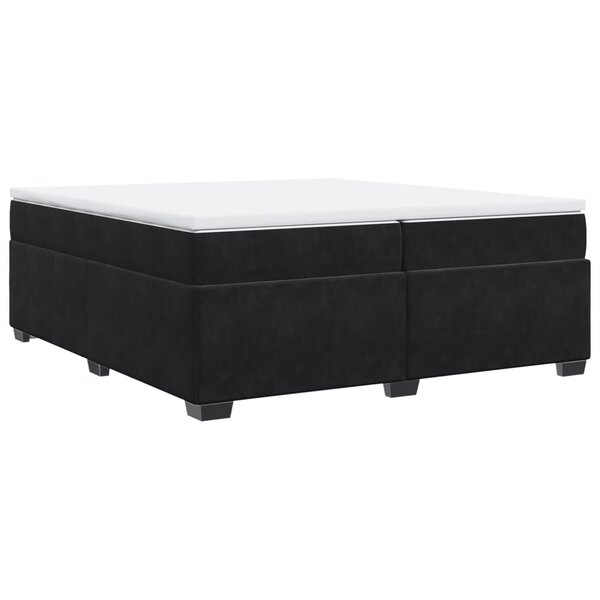 vidaXL Sommier à lattes de lit et matelas Noir 200x200 cm Velours
