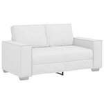 Canapé Loveseat vidaXL Blanc 120 cm en simili cuir