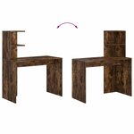 vidaXL Bureau Chêne fumé 102 x 50 x 124 cm Bois d'ingénierie