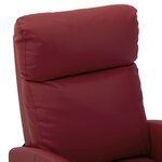 vidaXL Fauteuil inclinable électrique Rouge bordeaux Similicuir