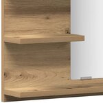vidaXL Armoire à miroir salle de bain chêne artisanal 60x10 5x45 cm