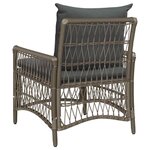 vidaXL Chaise de jardin Gris 60 x 70 x 78cm polyrotin