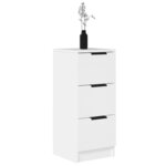 vidaXL Buffets 2 Pièces blanc 30x30x70 cm bois d'ingénierie