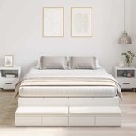vidaXL Cadre de lit avec rangement Blanc 226.5 x 135 x 31.5 cm