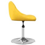 vidaXL Chaises pivotantes à manger lot de 4 jaune moutarde velours