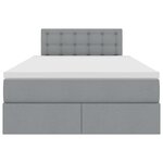 vidaXL Lit avec rangement et matelas Gris clair 120 x 200 cm
