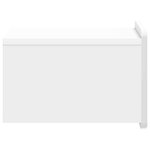 vidaXL Cabinet de chevet mural Blanc brillant 33 x 34 5 x 24 cm