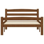 vidaXL Cadre de lit Marron miel Bois de pin massif 100x200 cm