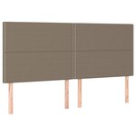 vidaXL Sommier à lattes de lit avec matelas Taupe 160x200 cm Tissu