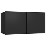 vidaXL Meubles TV suspendus 3 Pièces Noir 60x30x30 cm