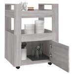 vidaXL Chariot de cuisine Sonoma gris 60x45x80 cm Bois d'ingénierie