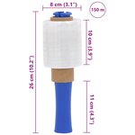 vidaXL Films étirables 50 Pièces transparent 23 μm 10 cm x 150 m