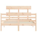 vidaXL Cadre de lit sans matelas 140x200 cm bois massif