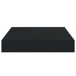 vidaXL Étagères murales flottantes 2 Pièces noir 23x23 5x3 8 cm MDF