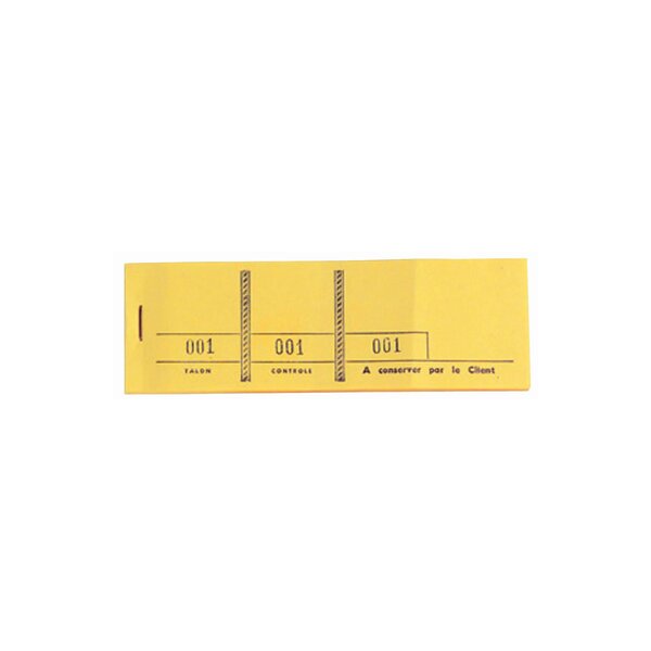 Bloc Passe-partout 100 Feuillets Numérotés De 3 Volets - Format 4 8x15 Cm - Jaune - X 50 - Exacompta