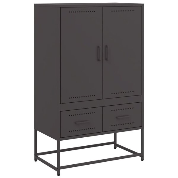vidaXL Buffet haut noir 68x39x111 5 cm acier
