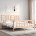 vidaXL Cadre de lit sans matelas bois de pin massif