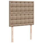 vidaXL Sommier à lattes de lit avec matelas Cappuccino 90x190 cm