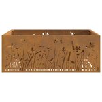 vidaXL Braise Marron 80 x 80 x 30 cm Acier résistant aux intempéries