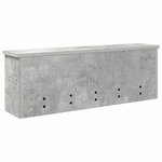 vidaXL Porte-manteau mural avec étagère Gris béton 75 x 16 x 26 cm