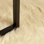 vidaXL Tapis en fausse Tafalla Crème 80 x 200 cm Polyester