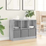 vidaXL Buffet avec tiroir Gris Sonoma 88 5 x 27 5 x 63 5 cm