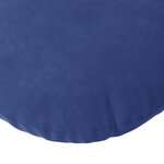 vidaXL Coussins de siège 2 Pièces Bleu police Ø 40 x 13 cm Velours