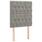 vidaXL Sommier à lattes de lit et matelas et LED Gris clair 90x190 cm