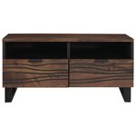 vidaXL Table basse Marron et Noir 80 x 54 x 40 cm Bois d'acacia massif