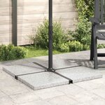 vidaXL Plaque de poids carrée pour parasol Granit 25 kg Gris