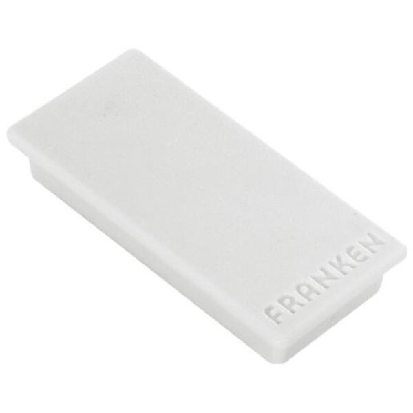 Set de 10 aimants de fixation  force adhésive:1kg  50 x 23 mm Gris FRANKEN