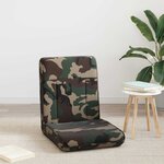vidaXL Fauteuil de sol ajustable Vert armée Tissu