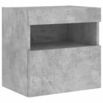 vidaXL Meubles TV muraux et lumières LED 2Pièces gris béton 40x30x40 cm
