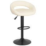 vidaXL Tabourets de bar lot de 2 crème velours